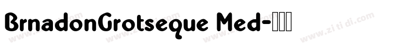 BrnadonGrotseque Med字体转换